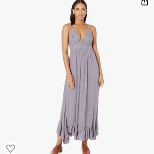 Free People Adela Maxi Slip Dress in light purple